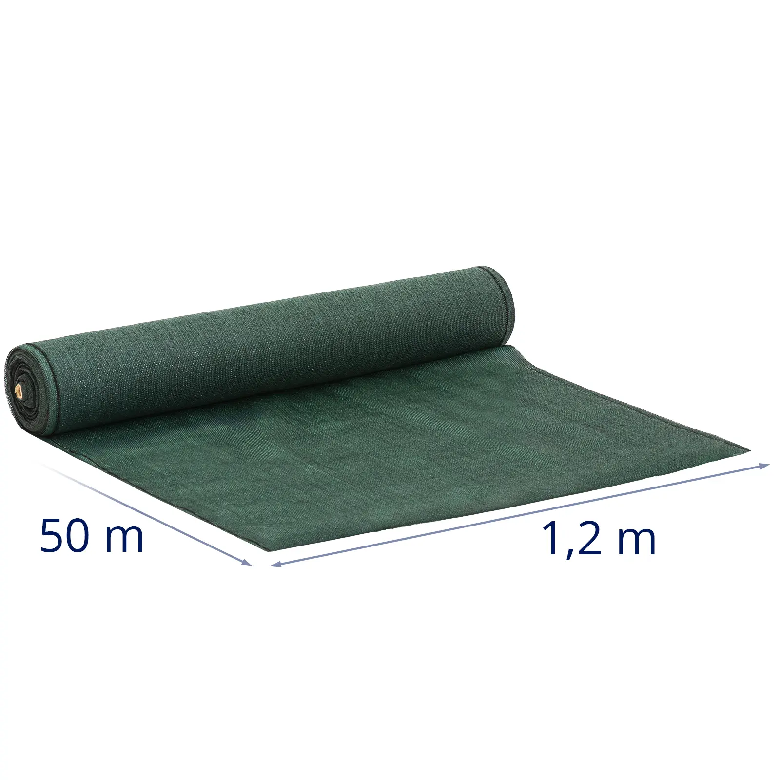 Brise-vue - Tissu HDPE - 50 x 1,2 m - Densité du matériau 150 g/m² - résistant à la déchirure - résistant aux intempéries - Kit de montage (Matériau(x): PE)
