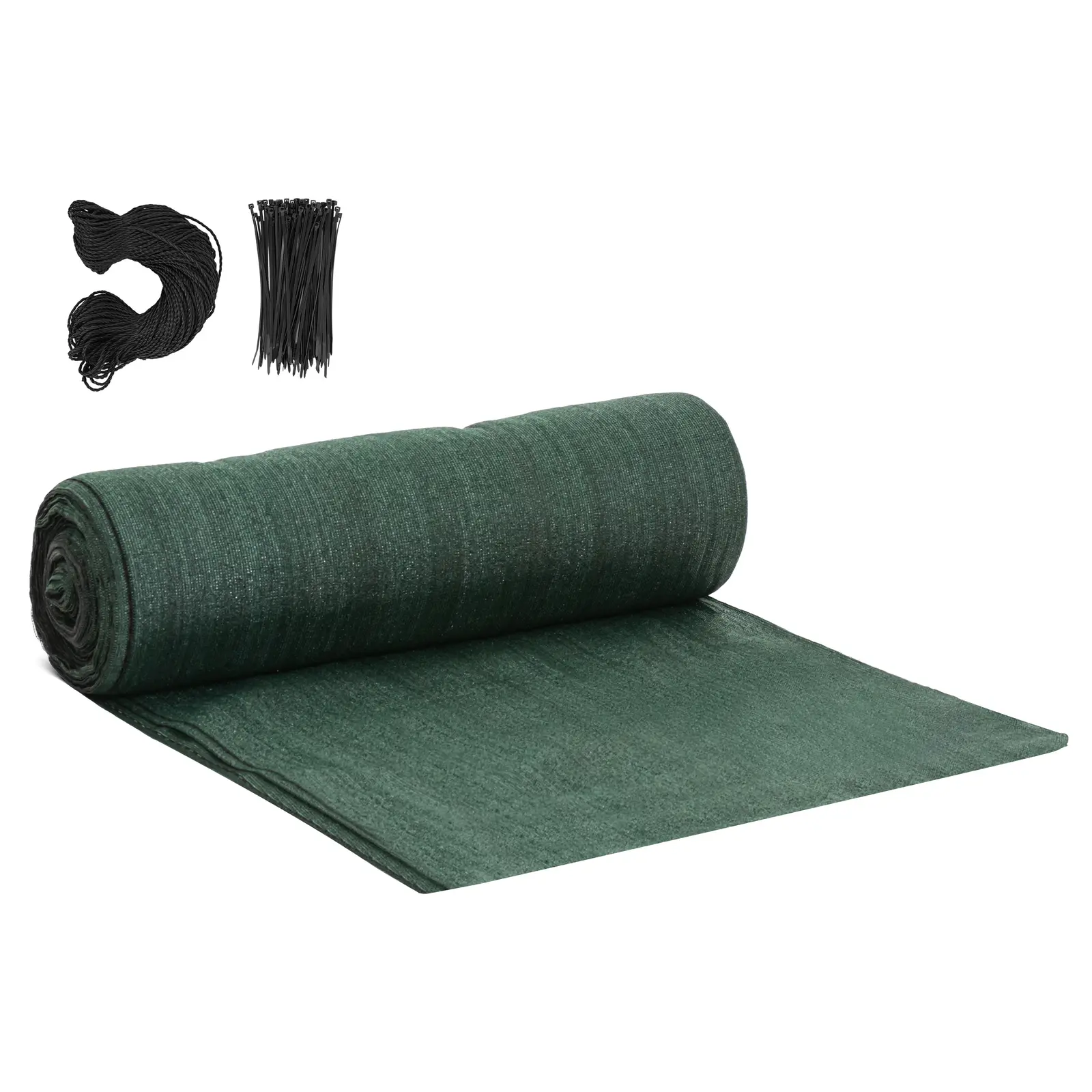 Brise-vue - Tissu HDPE - 50 x 2 m - Densité du matériau 150 g/m² - résistant à la déchirure - résistant aux intempéries - Kit de montage