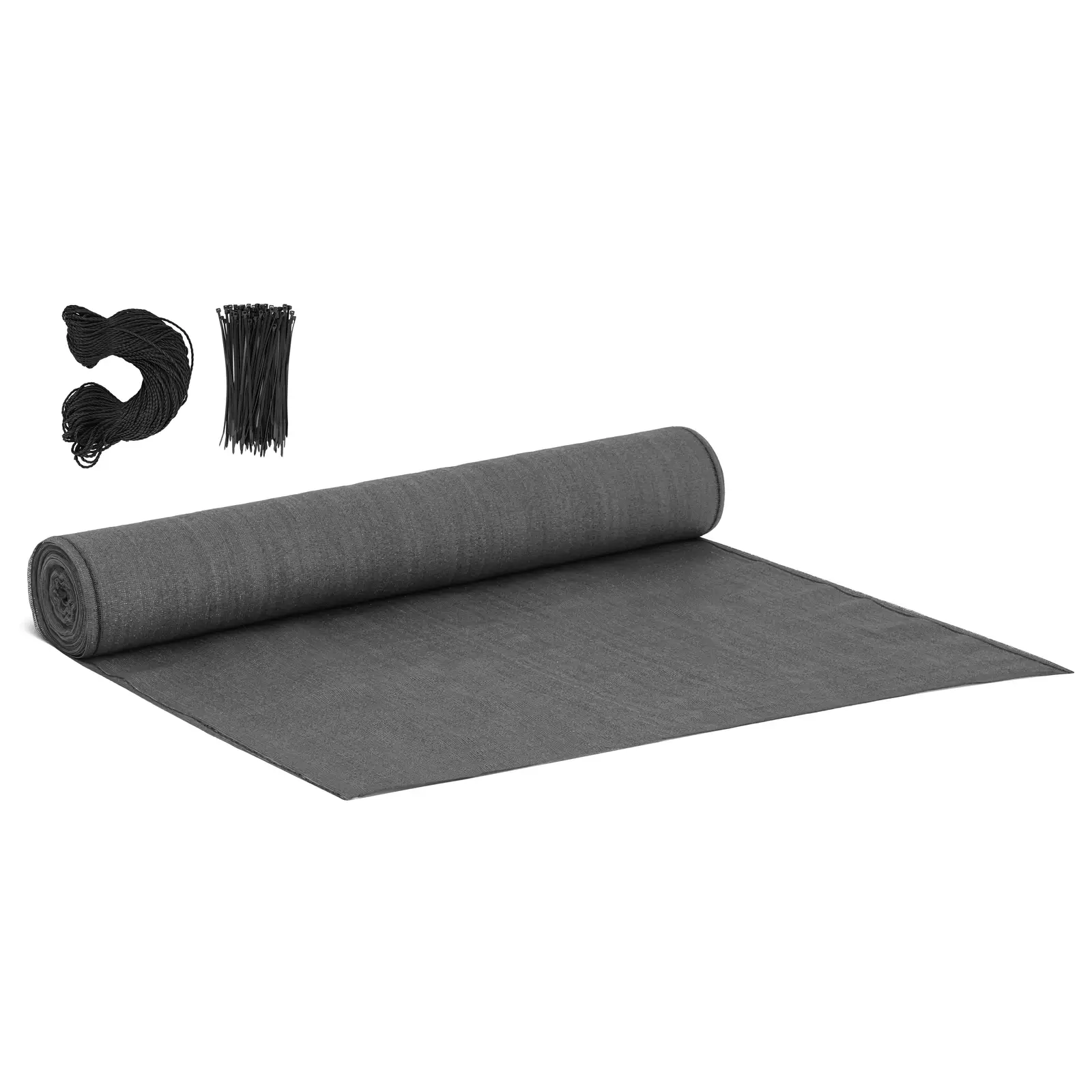 Zaslon za vrtno ograjo - tkanina HDPE - 50 x 1,5 m - gostota materiala 180 g/m² - odporna na trganje - odporna na vremenske vplive - vključno z. Materiali za sestavljanje - Slika izdelka