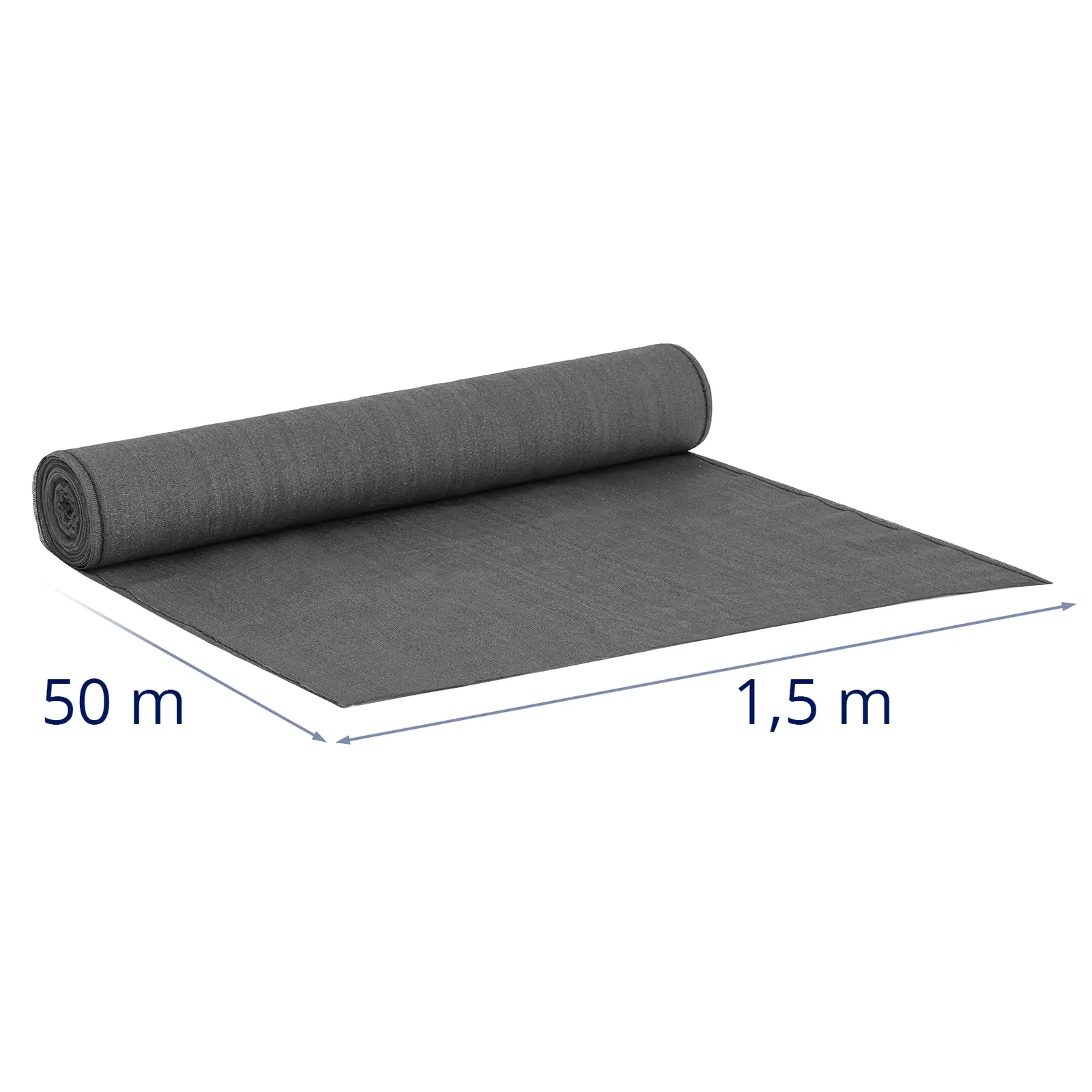 Brise-vue - Tissu HDPE - 50 x 1,5 m - Densité du matériau 180 g/m² - résistant à la déchirure - résistant aux intempéries - Kit de montage