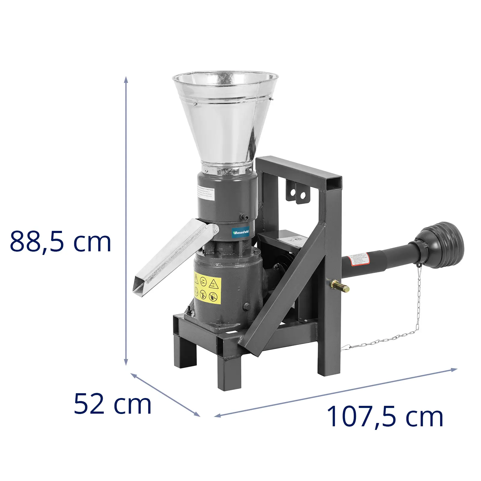 Pelletpresse mit Zapfwelle - 120 kg/h - 8 bis 12 PS - Ø 150 mm