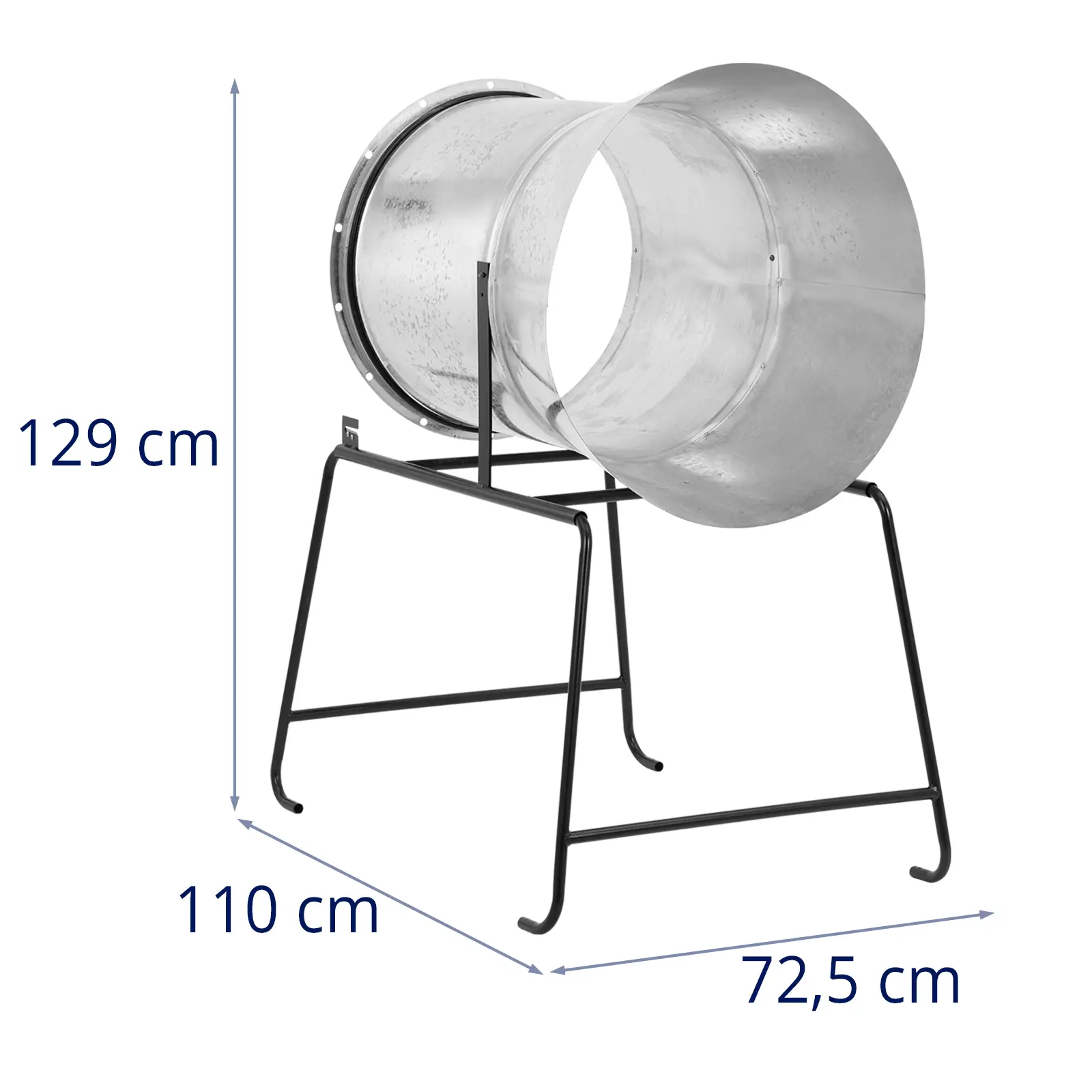 Karácsonyfa csomagoló tölcsér - bemenet: Ø 70 cm - kimenet: Ø 60 cm - horganyzott acél