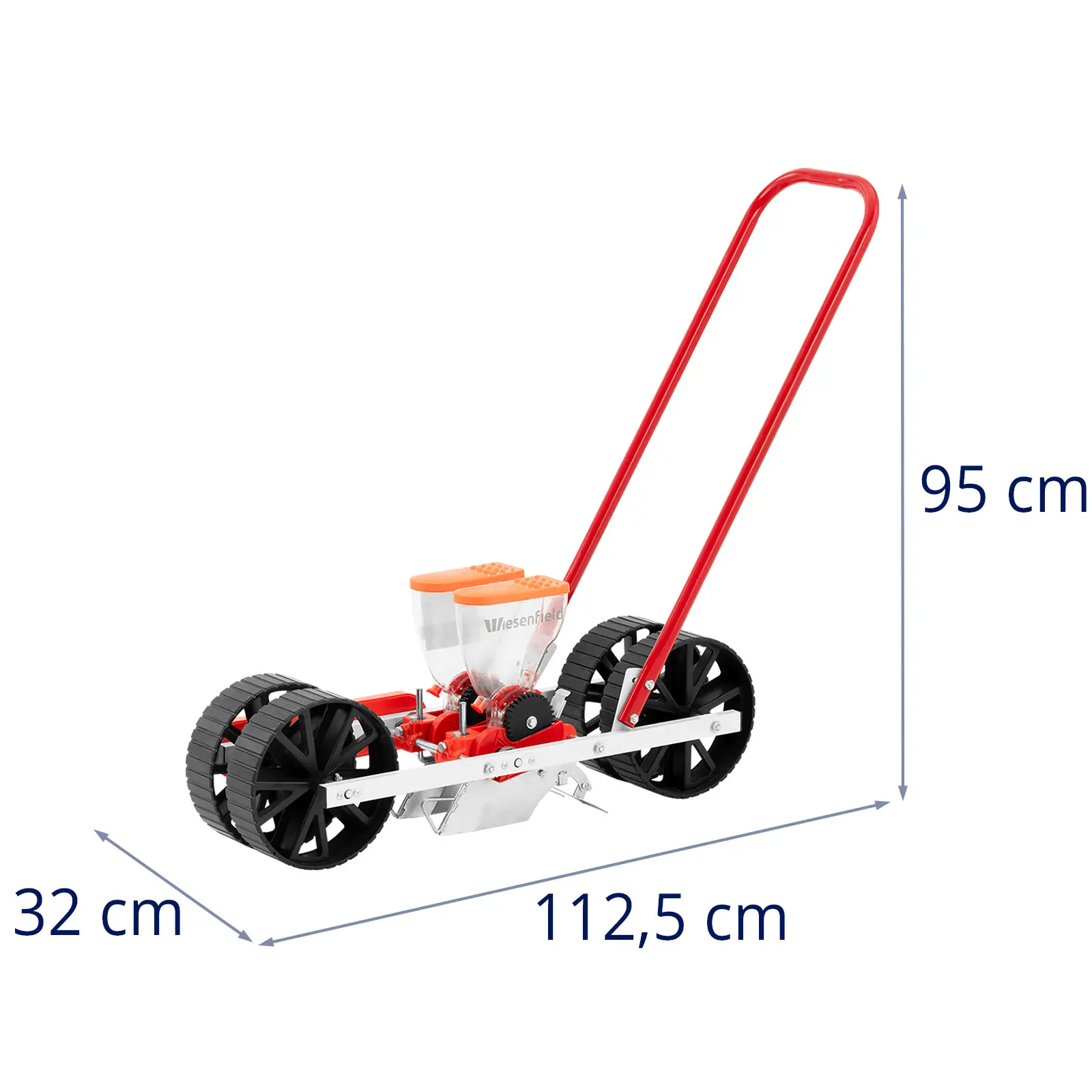 B-varer Skyvesåmaskin - sådybde: 4 cm - dobbel rad