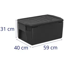 Caisse isotherme - Pour bac GN 1/1 (profondeur 20 cm) - Avec poignées XXL