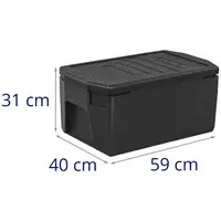 Box termico per alimenti da asporto - contenitori GN 1/1 (profondità 20 cm) - Maniglie XXL