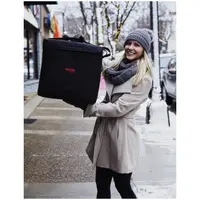 Varmebag for mat - 30.5 x 38 x 38 cm - Black - sammenleggbar