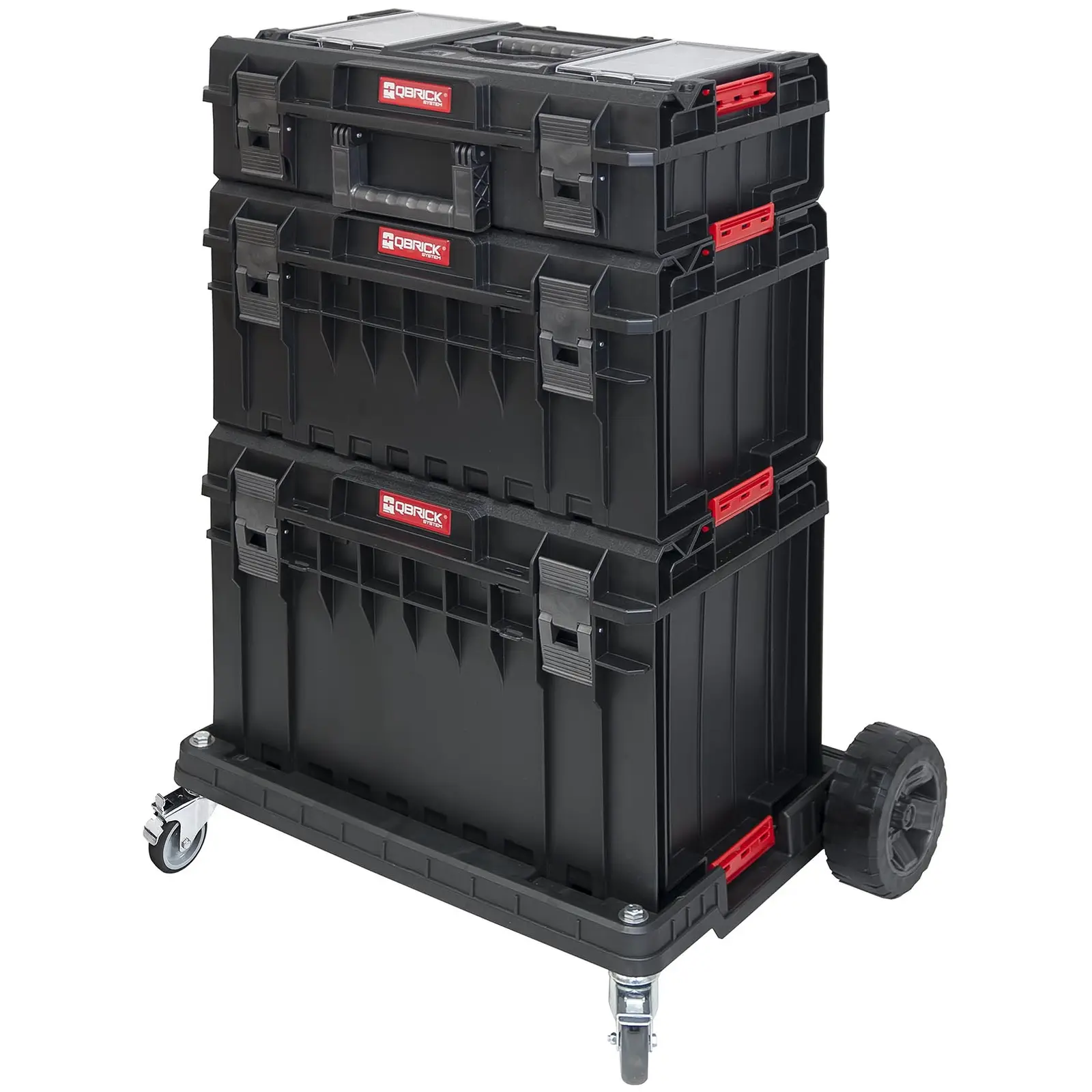 Mobilní kufr na nářadí – System One Profi – 3 kufry – 1 přepravní vozík - Kufry a boxy na nářadí Qbrick System