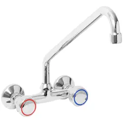 sink tap - Wall fitting - Chrome-plated brass - 300 mm-long tap