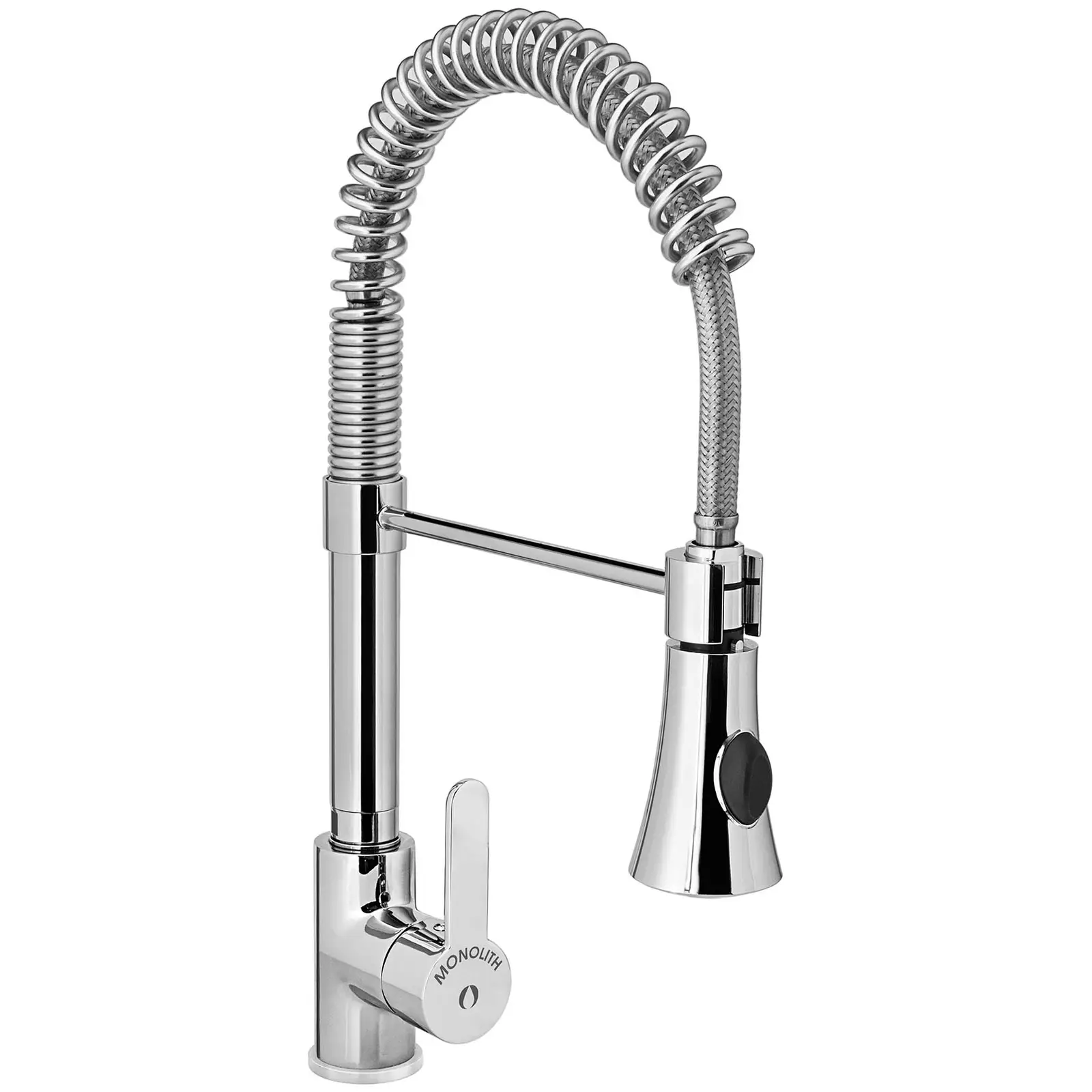 Robinet mixer pentru chiuveta de bucătărie - alamă cromată - furtun de 430 mm