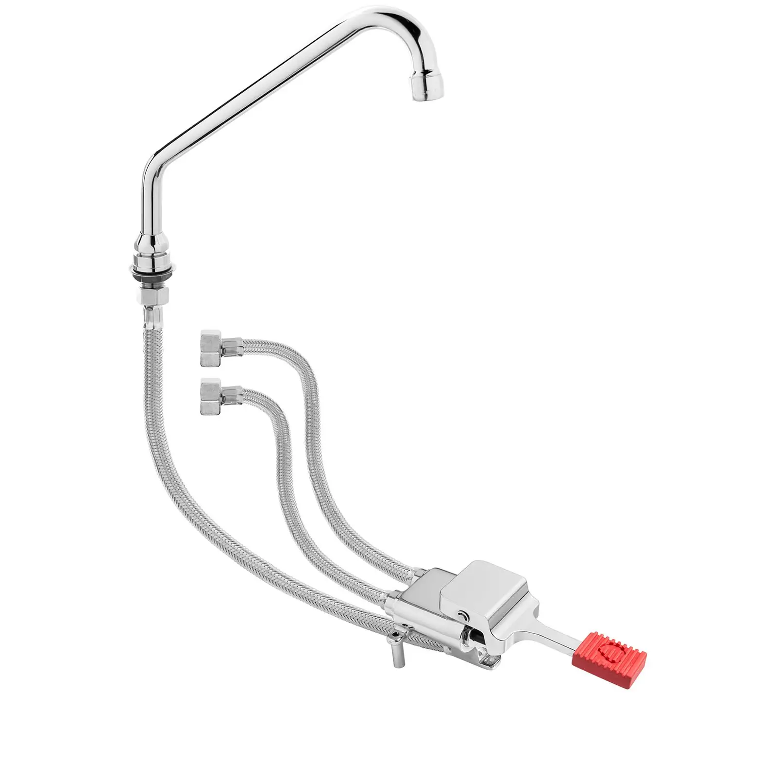 Bateria umywalkowa z włącznikiem nożnym - kran o dł. 250 mm - mosiądz chromowany