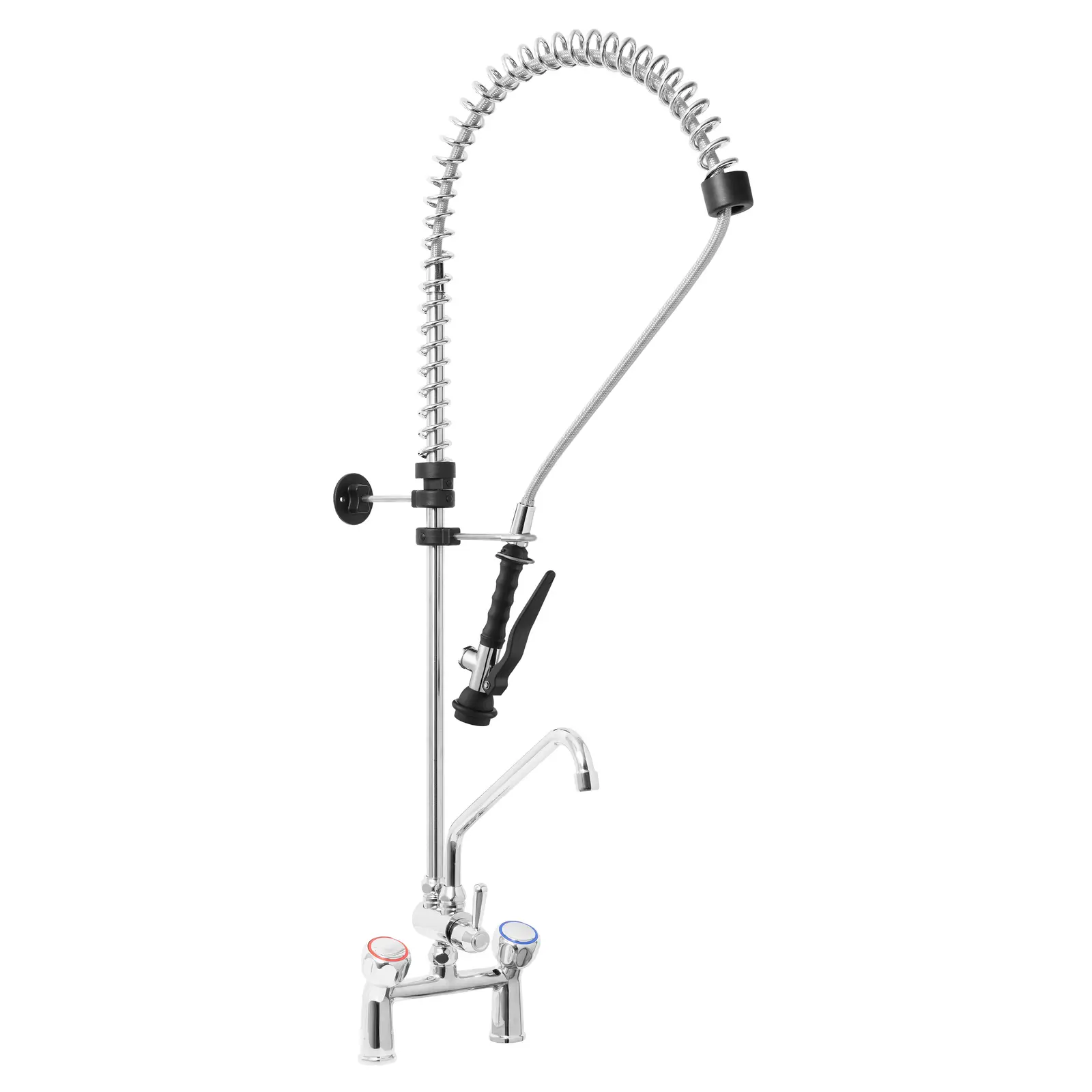 Zweiloch-Geschirrwaschbrause - Wasserschlauch 1000 mm - Wasserhahn 250 mm - Haubengriffe - Produktbild