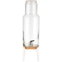 Juice Dispenser - 7.5 L - glass, stainless steel, wood, cork