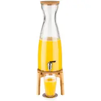 Dispenser per bevande - Per succo - 4,5 L - Acciaio inossidabile, silicone, legno, sughero