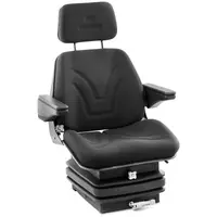 Tractor Seat with armrests - 62 x 82 cm - Mechanical suspension, 100 mm - adjustable