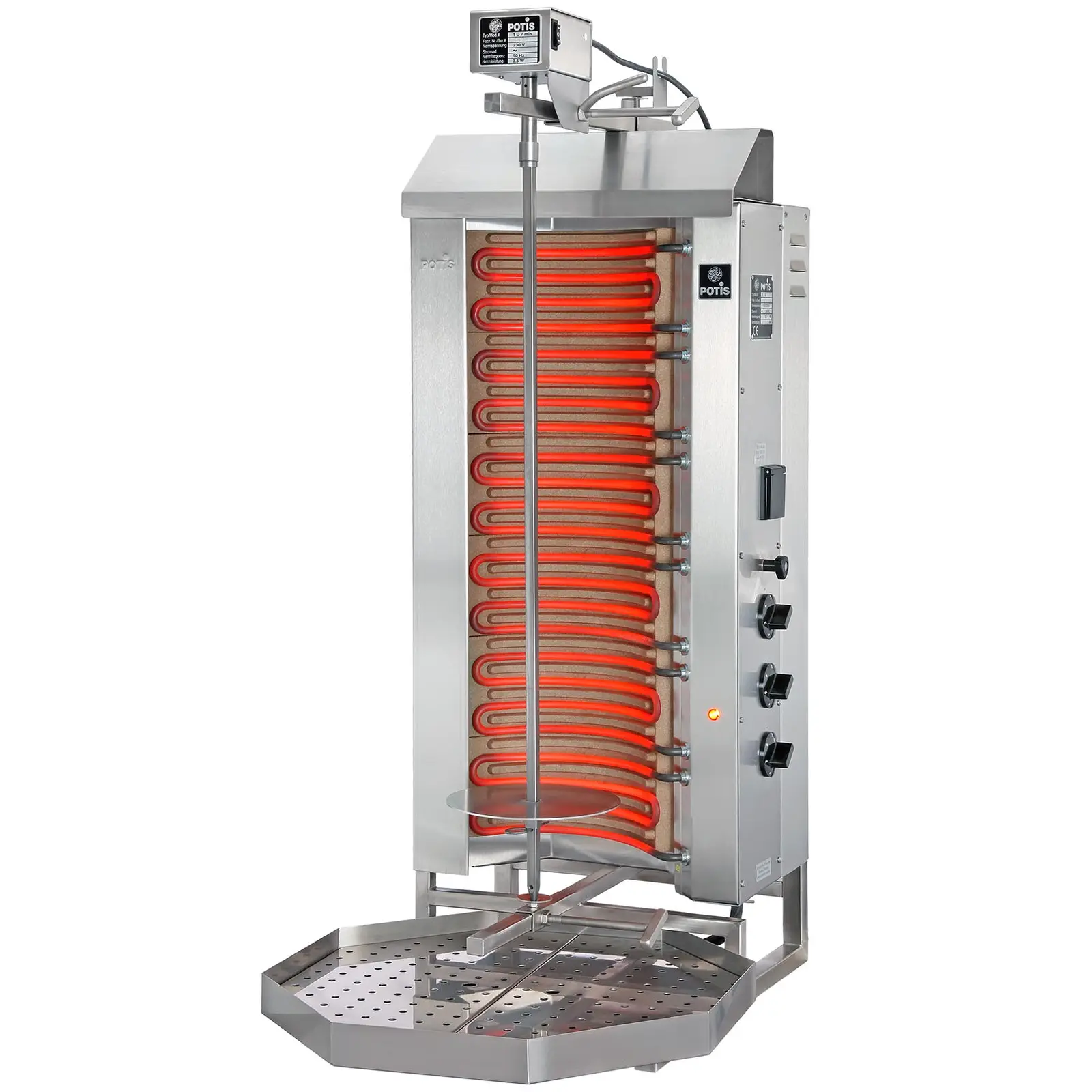 Žar za kebab - 9000 W - do 15 kg mesa