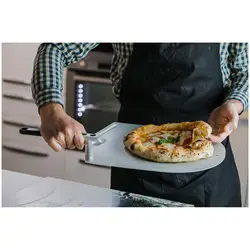 Lopata na pizzu - 30 x 30 cm - rukoväť: 25 cm - hliník (eloxovaný)