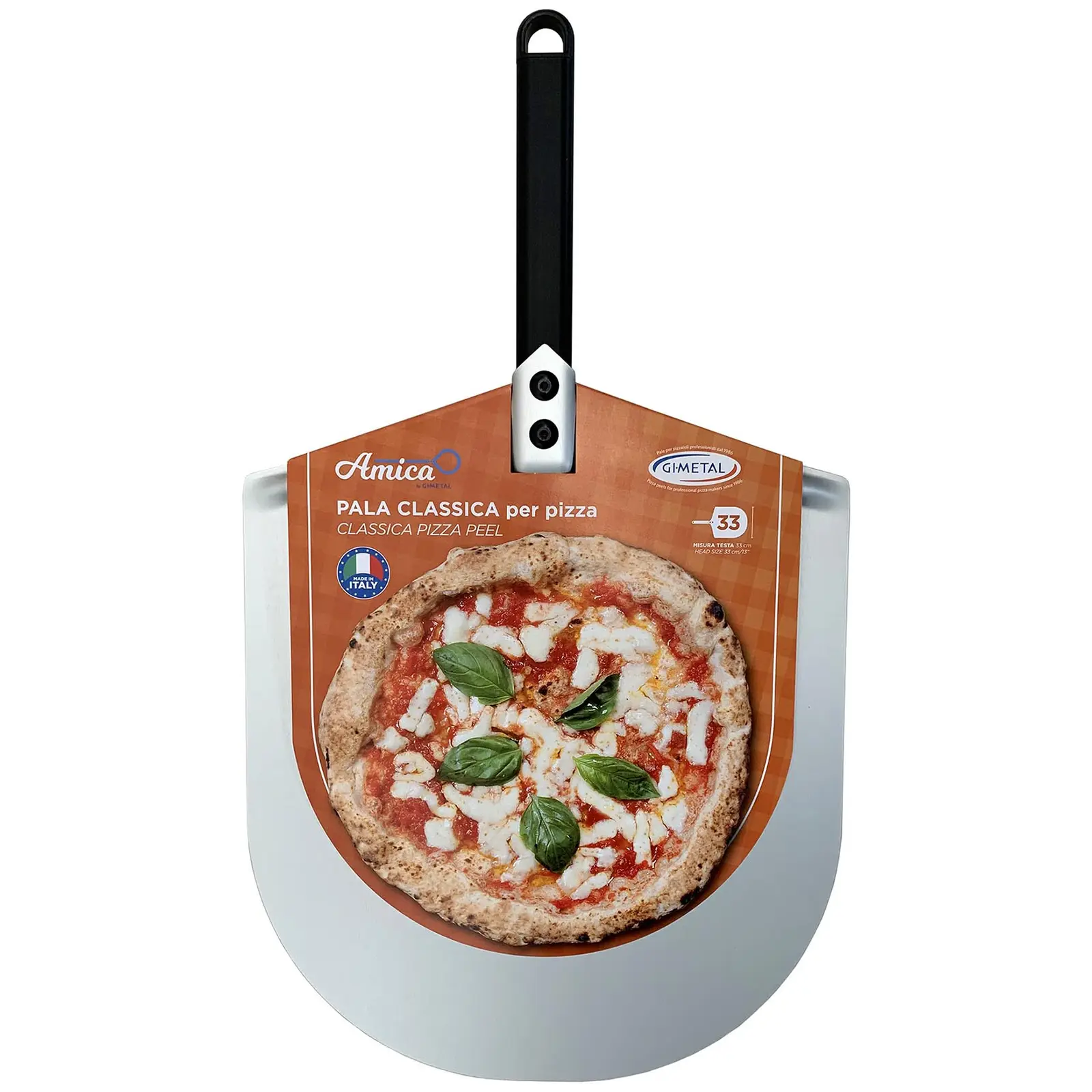 Pizza Peel - 33 x 33 cm - handle: 25 cm - Aluminium (anodised)
