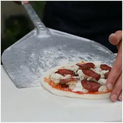 Pizza Peel - 32 x 30 cm - handle: 120 cm - aluminium, steel (aluminised)