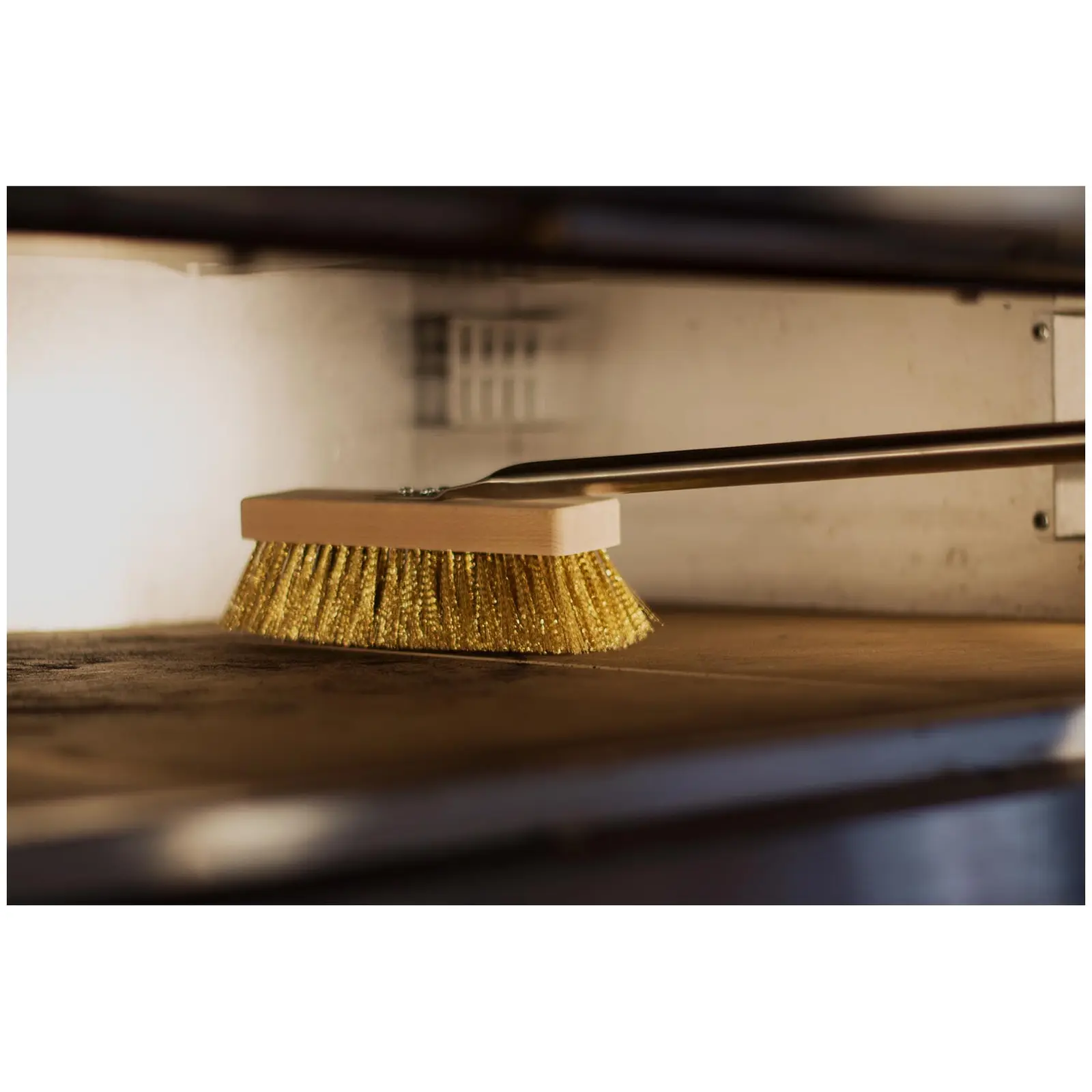 Perie pentru cuptorul de pizza - perie 20 x 6 x 4,6 cm - mâner din oțel inoxidabil 120} cm (Lățimea periei: 20 cm)