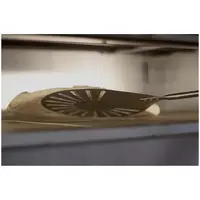 Pizzaspade med huller - 20 cm i diameter - skaft: 120 cm - rustfrit stål
