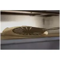 Pizzaspade - Ø20 cm - perforert - håndtak: 75 cm - rustfritt stål