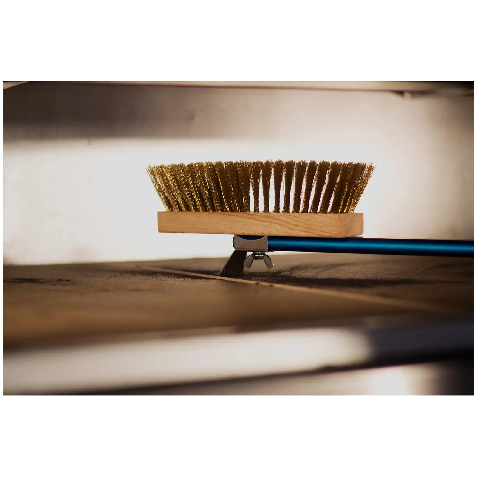 Kartáč na pec na pizzu - kartáč 27 x 6,5 x 11 cm - rukojeť 150 cm (Šířka kartáče: 27 cm)