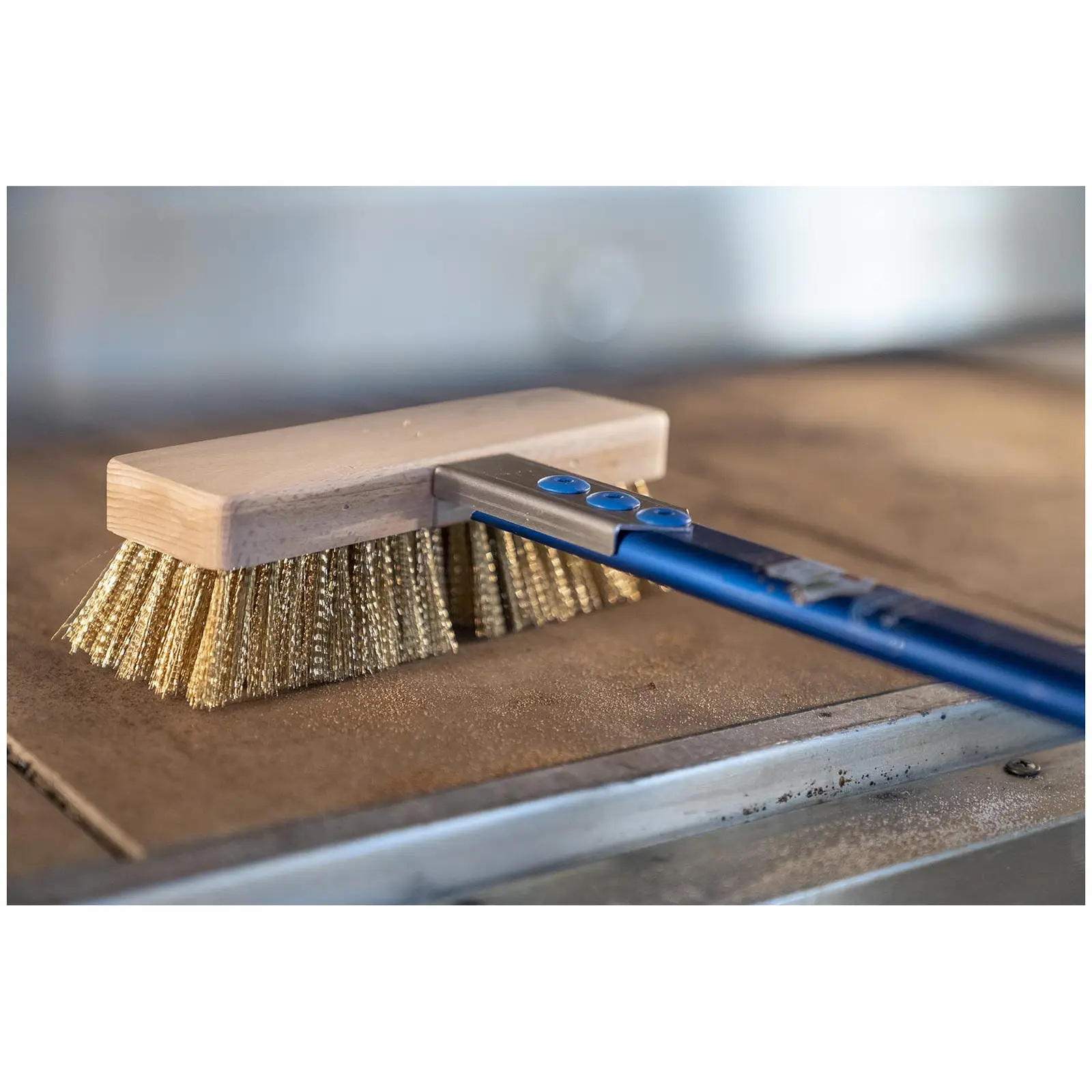 Brosse pour four à pizza - Brosse de 20 x 6 x 6 cm - Manche de 120 cm