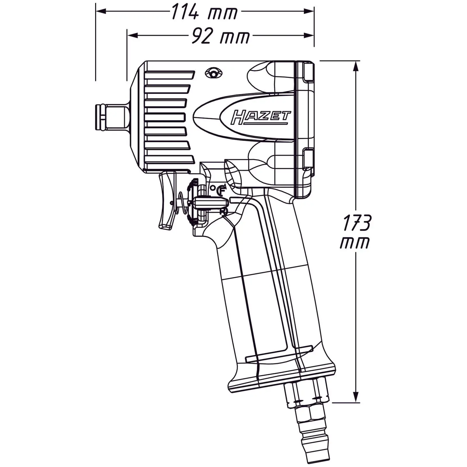 Pneumatic impact wrench - 1100 Nm