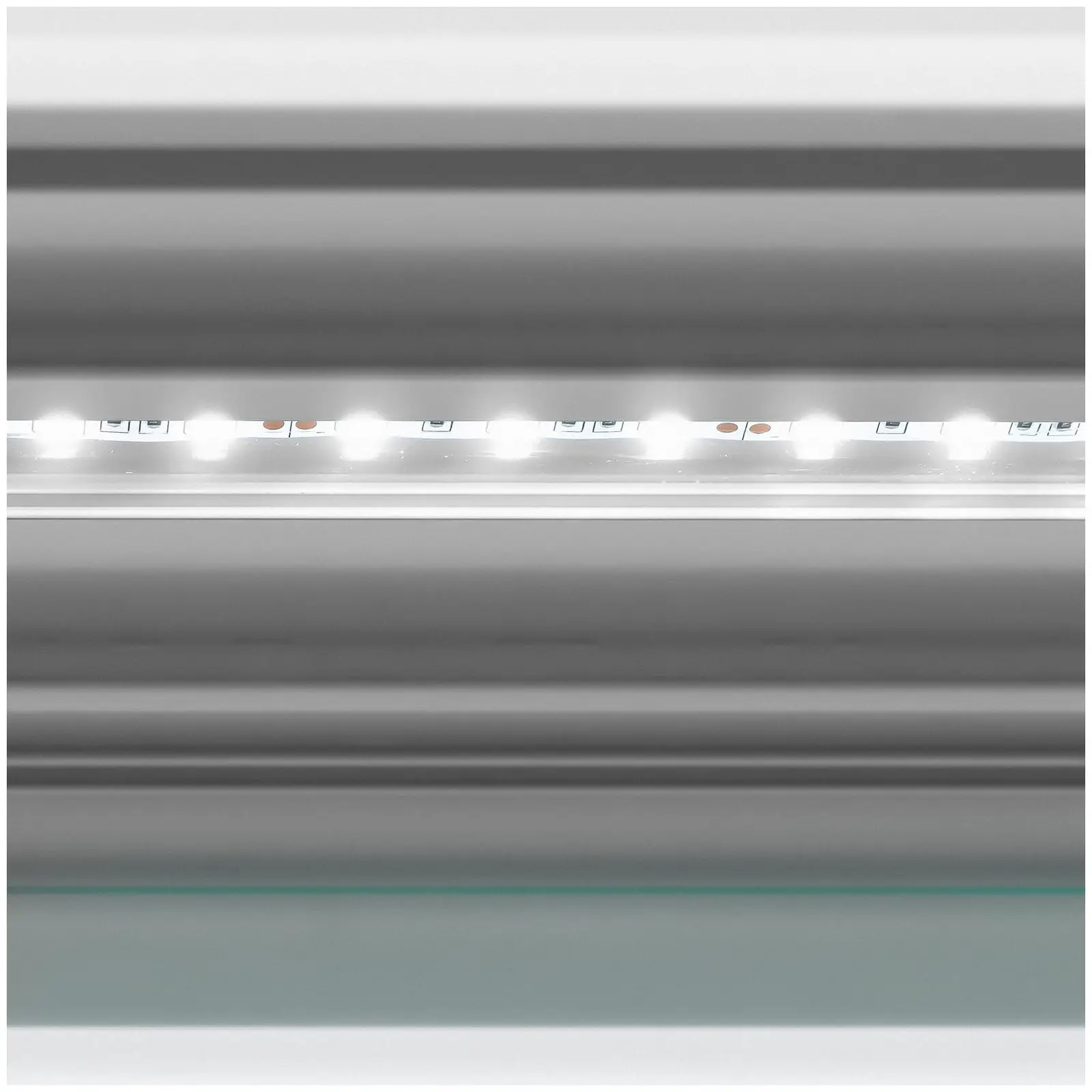 Jäätelövitriini - 358 l - LED - 4 pyörää - vaaleanvihreä/hopea
