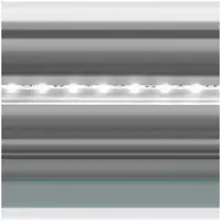 Glassdisk - 456 L - LED - 4 hjul - ljusgrön/silver