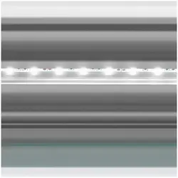 Jäätelövitriini - 540 l - LED - 4 pyörää - vaaleanvihreä/hopea