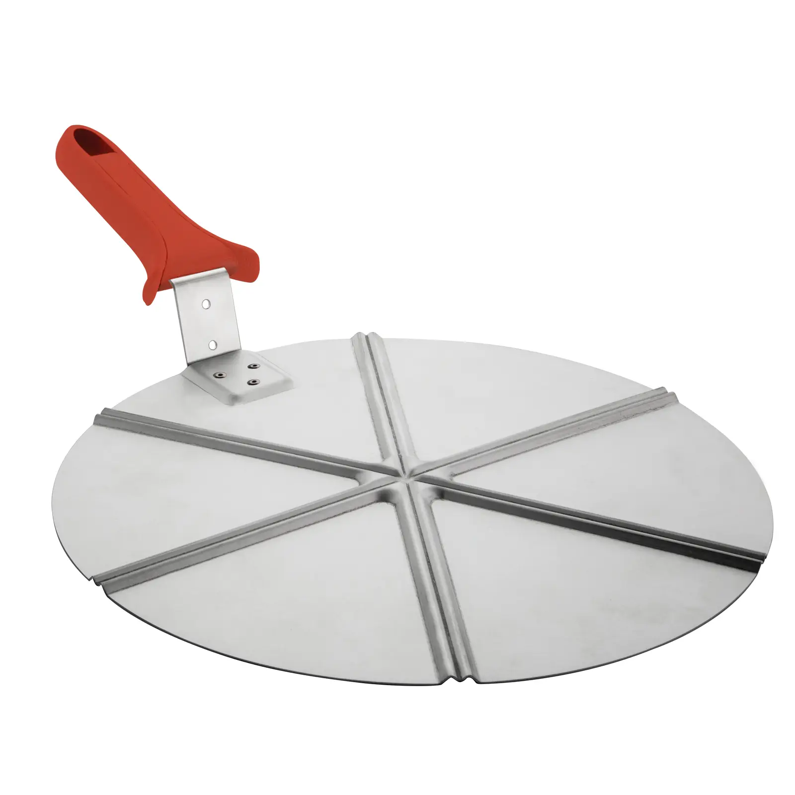 Pizza Serving Board - 40 cm - handle: 14 cm - aluminium - 6 portions