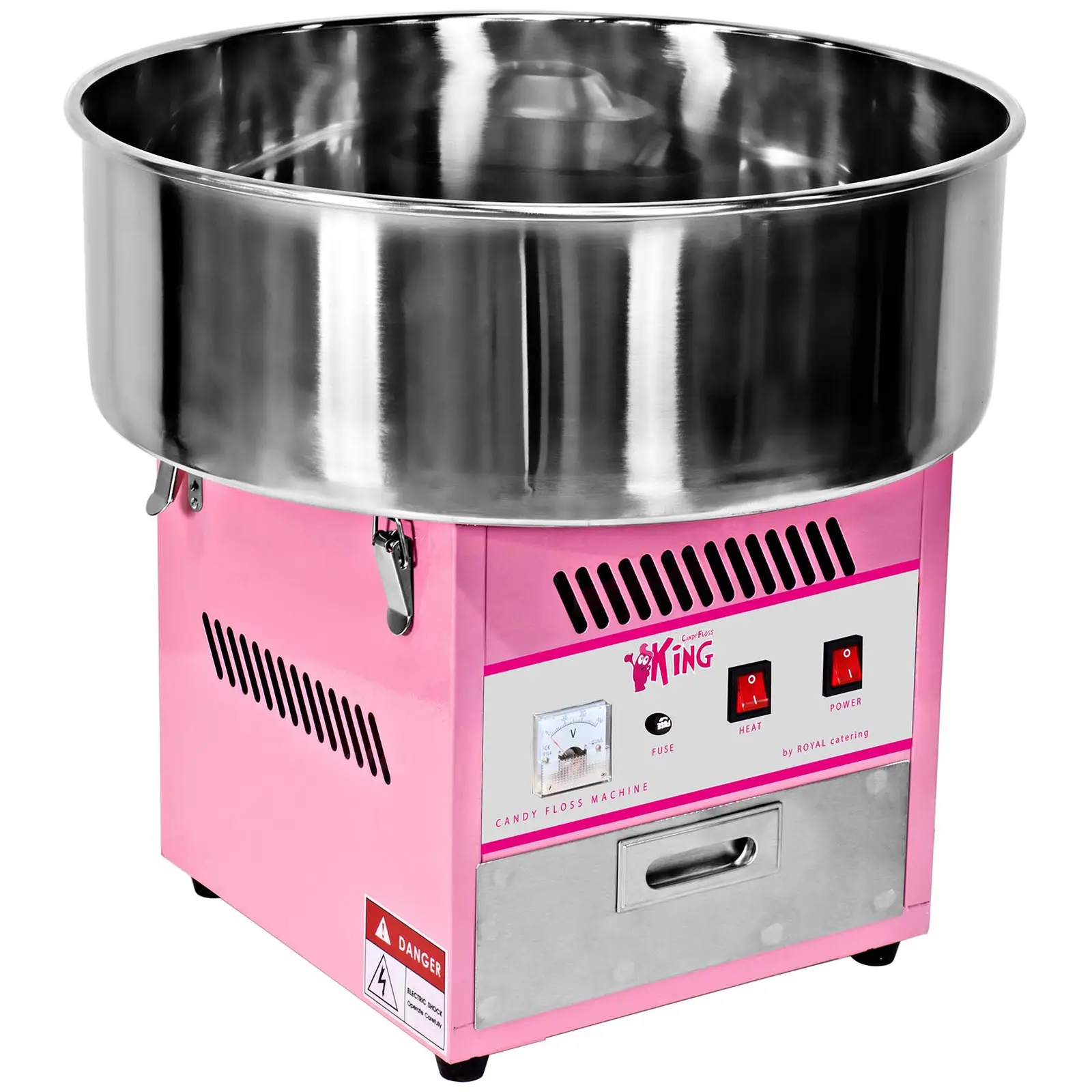 Popcorn Machine and Cotton Candy Machine Set - 1,600 W / 1,200 W - sneeze guard