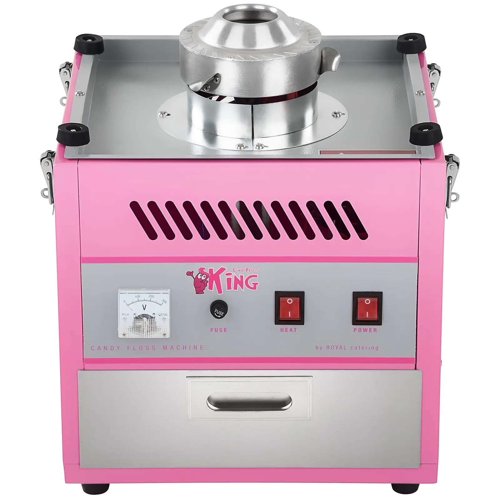 Popcorn Machine and Cotton Candy Machine Set - 1,600 W / 1,200 W - sneeze guard