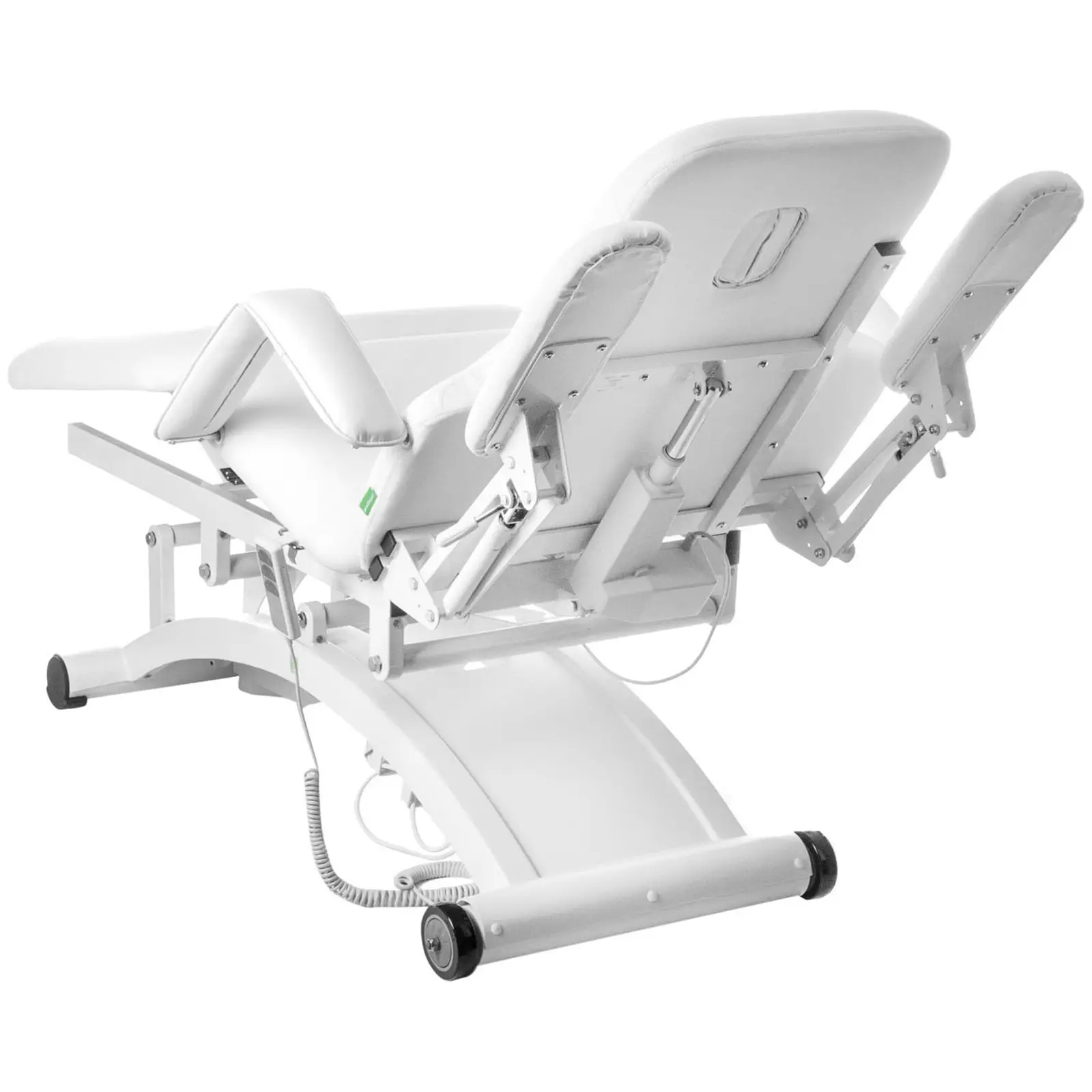 Sæt: Massagebriks elektrisk og saddelstol - 3 motorer - fjernbetjening - hvid (Vægt: 0 kg)