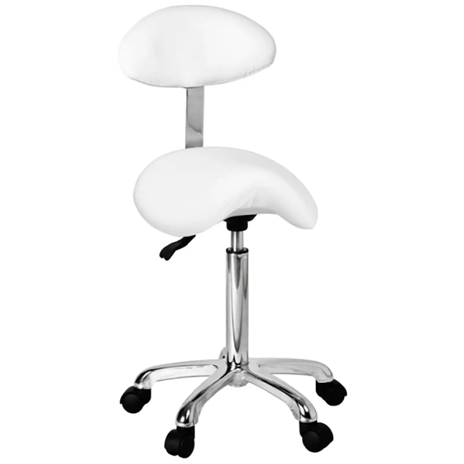 Electric Massage Table and Saddle Stool Set - 3 motors - remote control - white