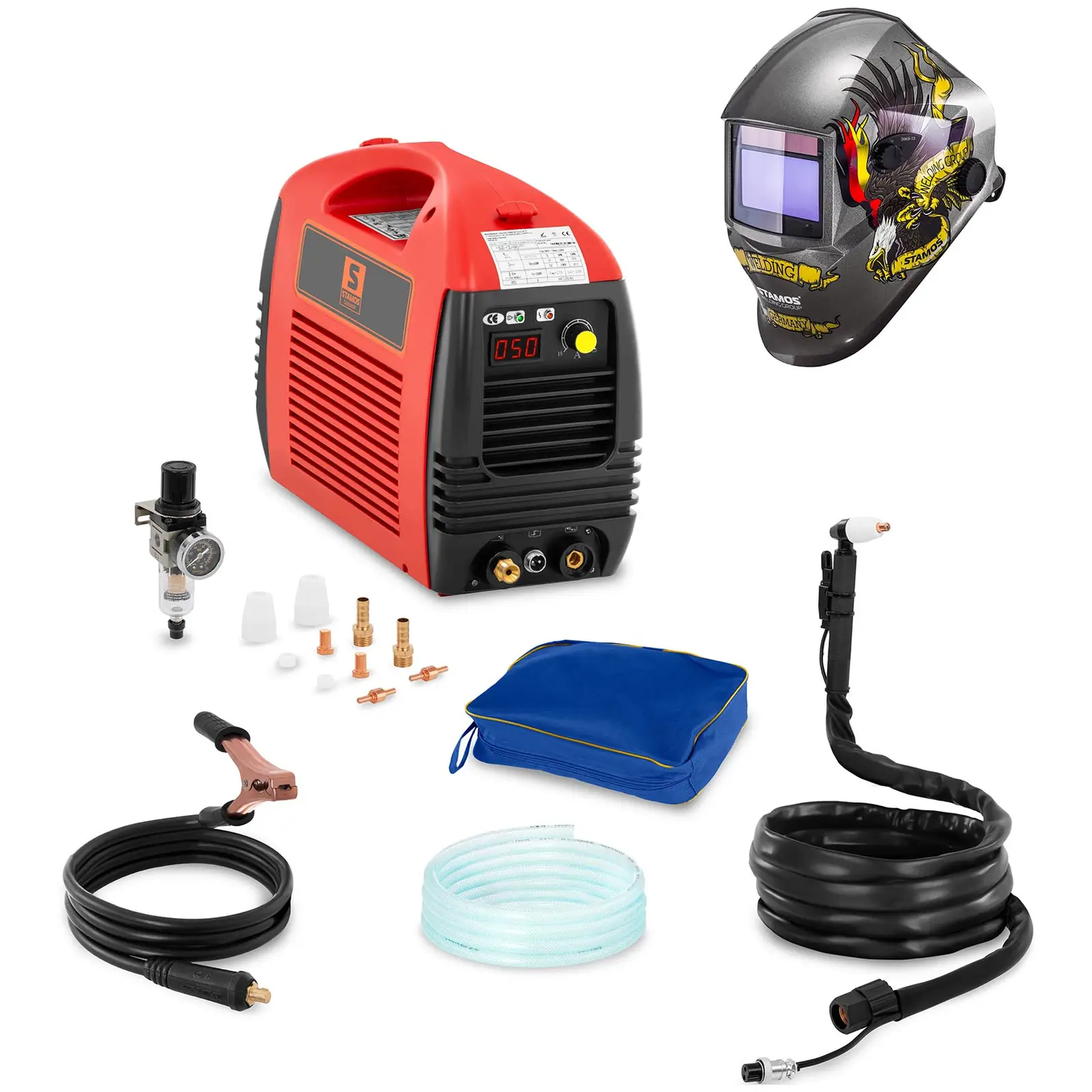 Welding Set Plasma Cutter - 50 A - 230 V - Basic + Welding helmet – Eagle Eye - ADVANCED SERIES