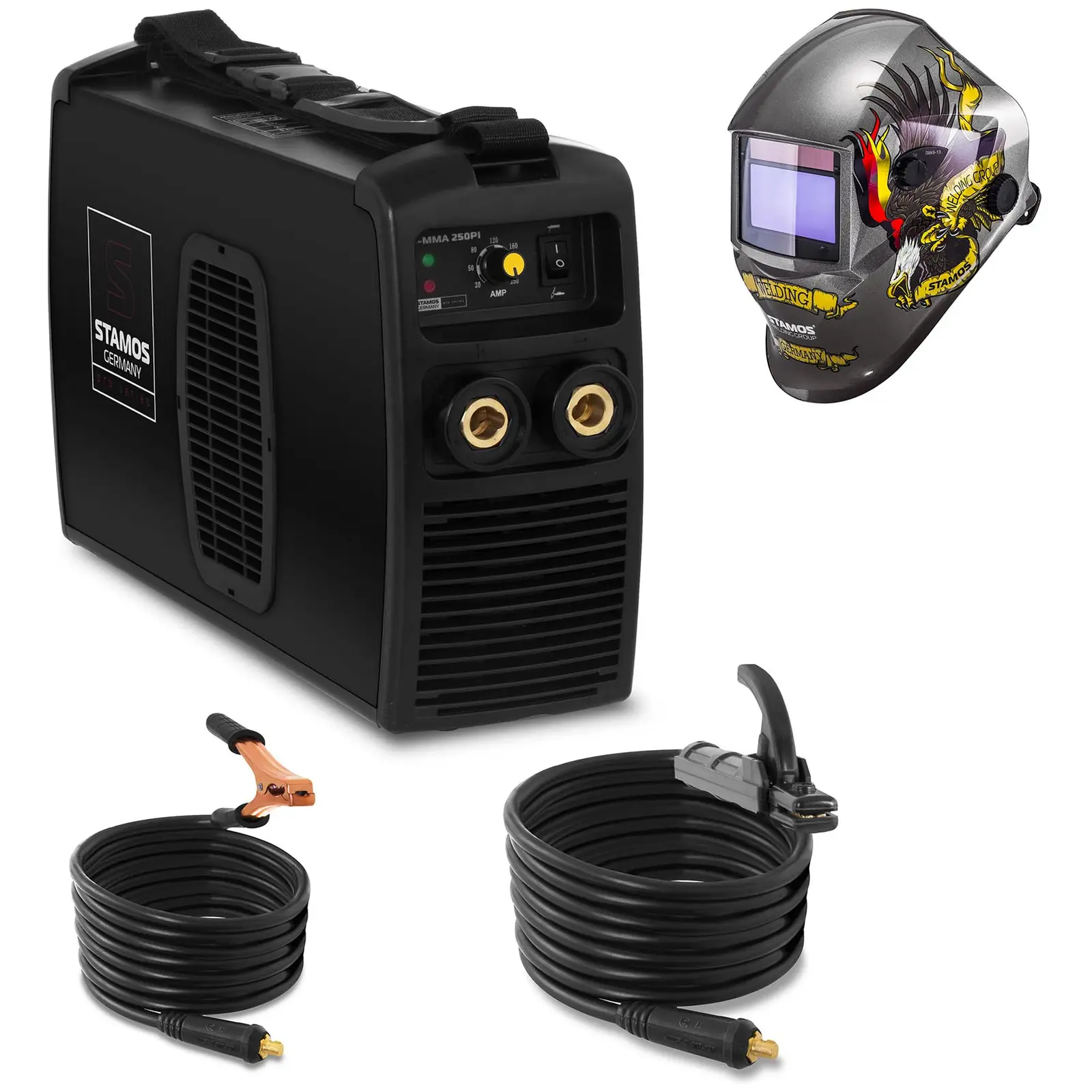 Welding Set Stick Welder - 250 A - 230 V + Welding helmet – Eagle Eye - advanced series