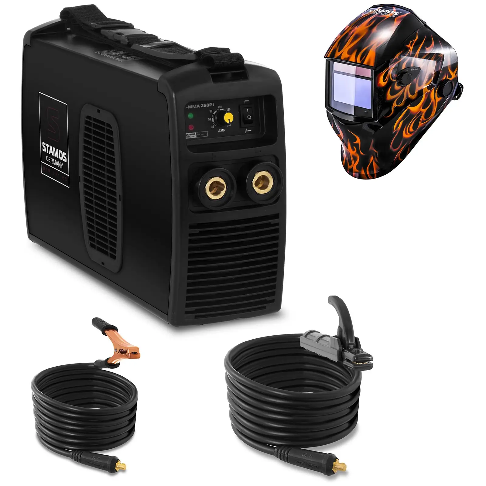 Hegesztő készlet MMA hegesztőgép - 250 A - 230 V - IGBT + Hegesztő sisak - Firestarter 500 - ADVANCED SERIES