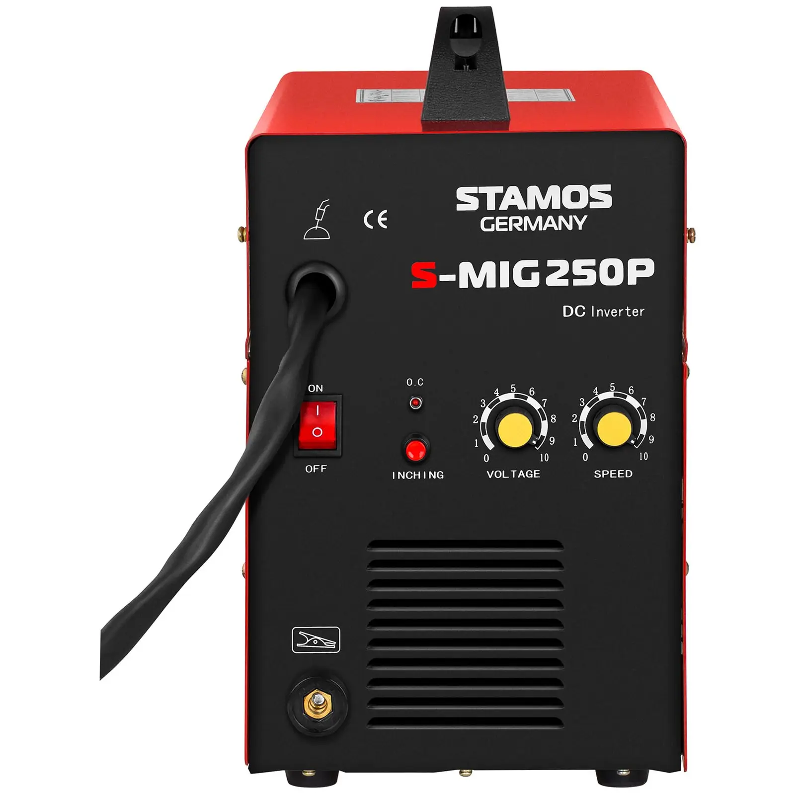 Schweißset MIG/MAG Schweißgerät - 250 A - 230 V - tragbar + Schweißhelm – Firestarter 500