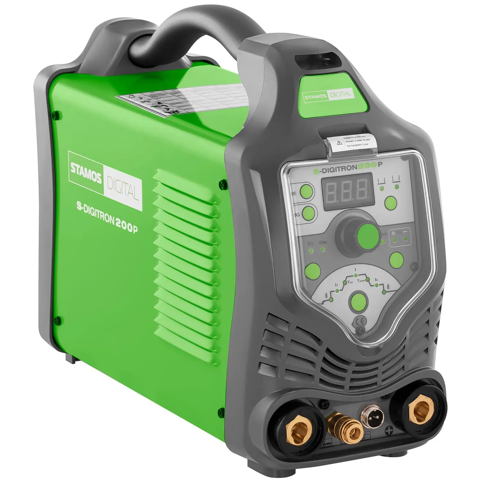 Svařovací set TIG svářečka - 200A - 230 V - Puls - digitální - 2/4 takt + Svářecí helma - Carbonic - PROFESSIONAL SERIES (Rozměry (DxŠxV): 0 x 0 x 0 cm)