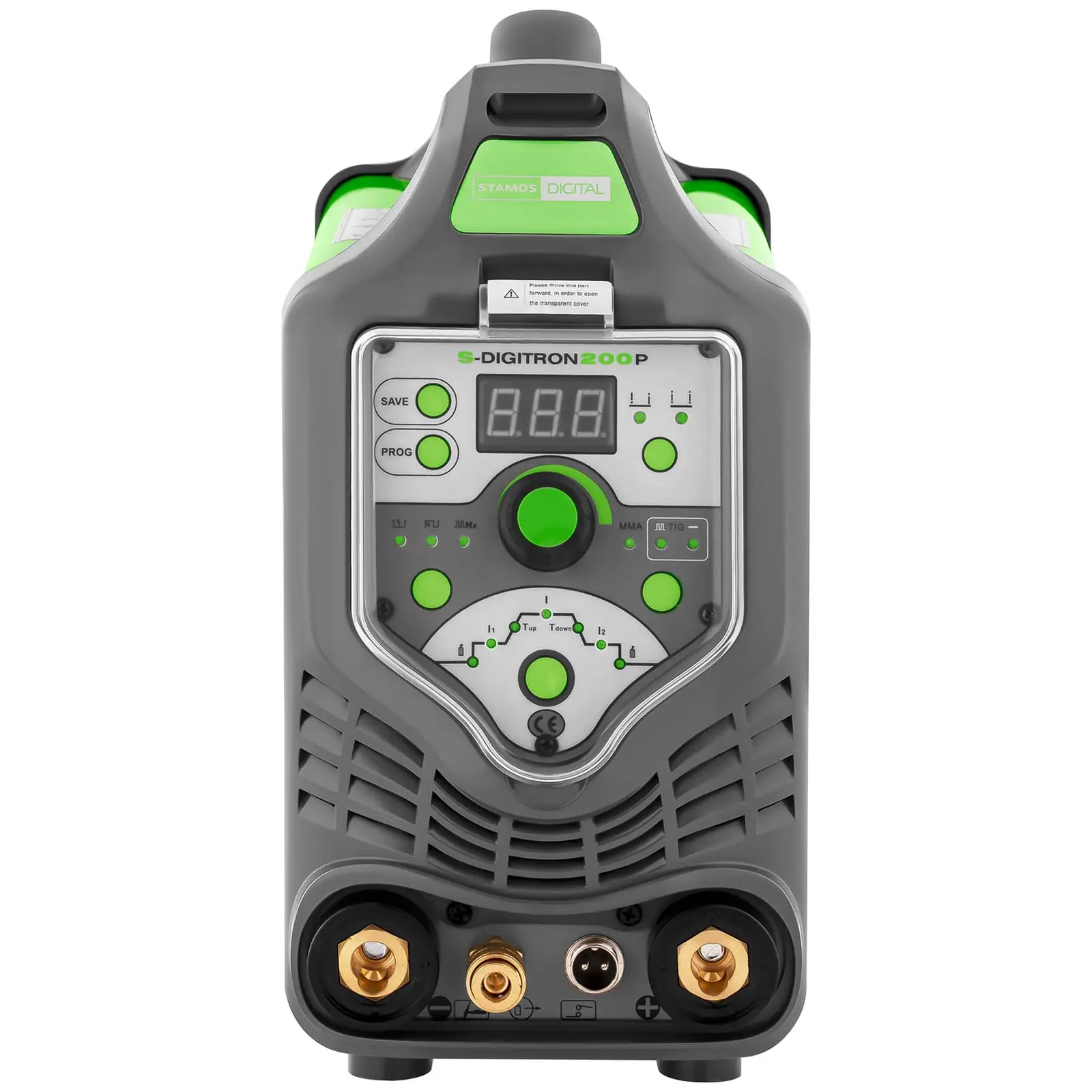Svařovací set TIG svářečka - 200A - 230 V - Puls - digitální - 2/4 takt + Svářecí helma - Carbonic - PROFESSIONAL SERIES (Hmotnost: 0 kg)