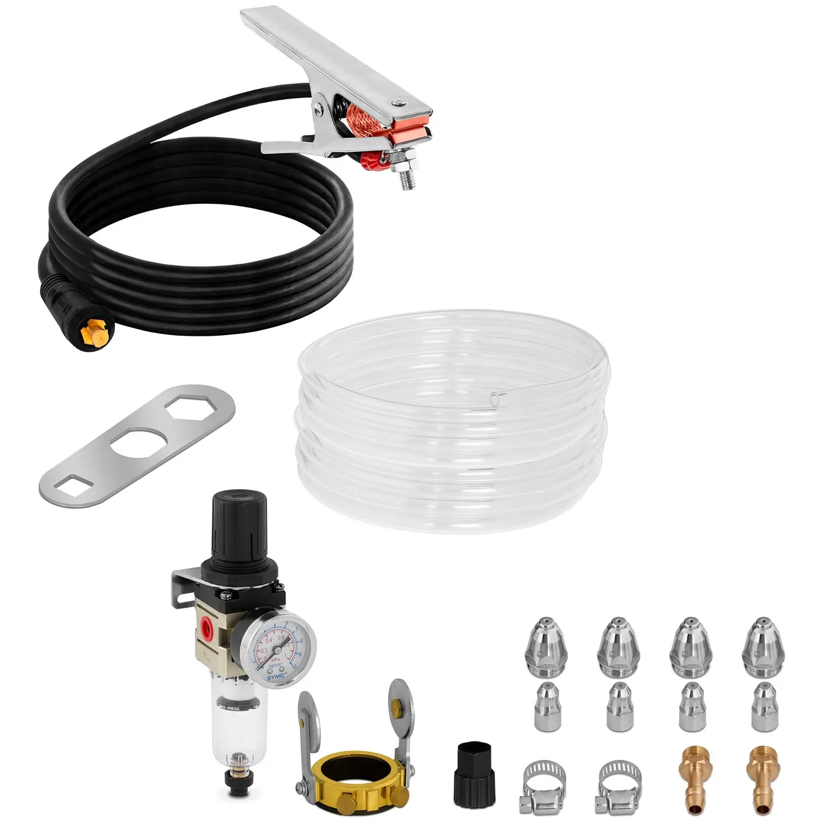Set d'équipement de soudage Découpeur plasma - 125A - 400V + Masque de soudure – Pokerface – PROFESSIONAL SERIES (Poids de l'envoi: 0 kg)