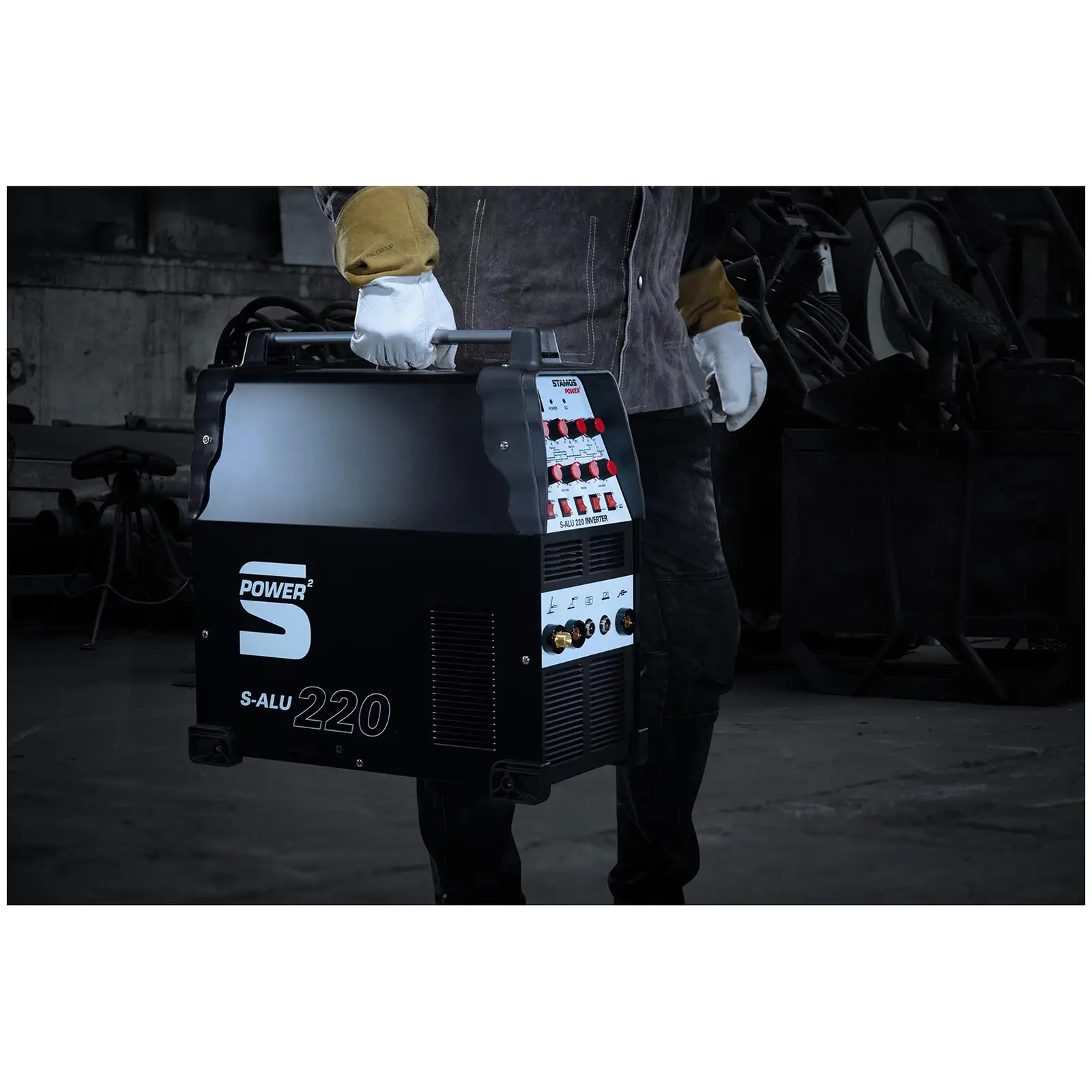 Svařovací set ALU svářečka - 200 A - 230 V - Puls - 2/4 takt + Fotpedal - S-ALU-220 (Hmotnost zásilky: 0 kg)