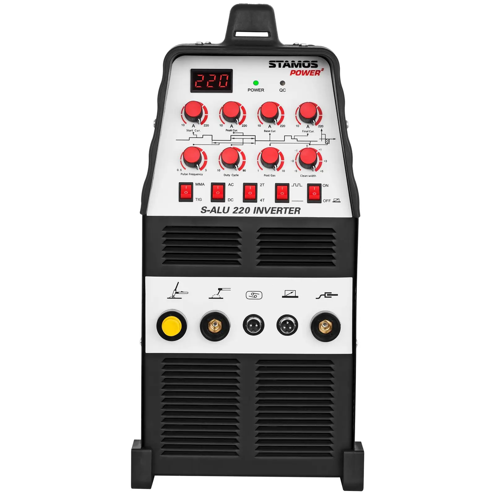 Svařovací set ALU svářečka - 200 A - 230 V - Puls - 2/4 takt + Fotpedal - S-ALU-220 (8)