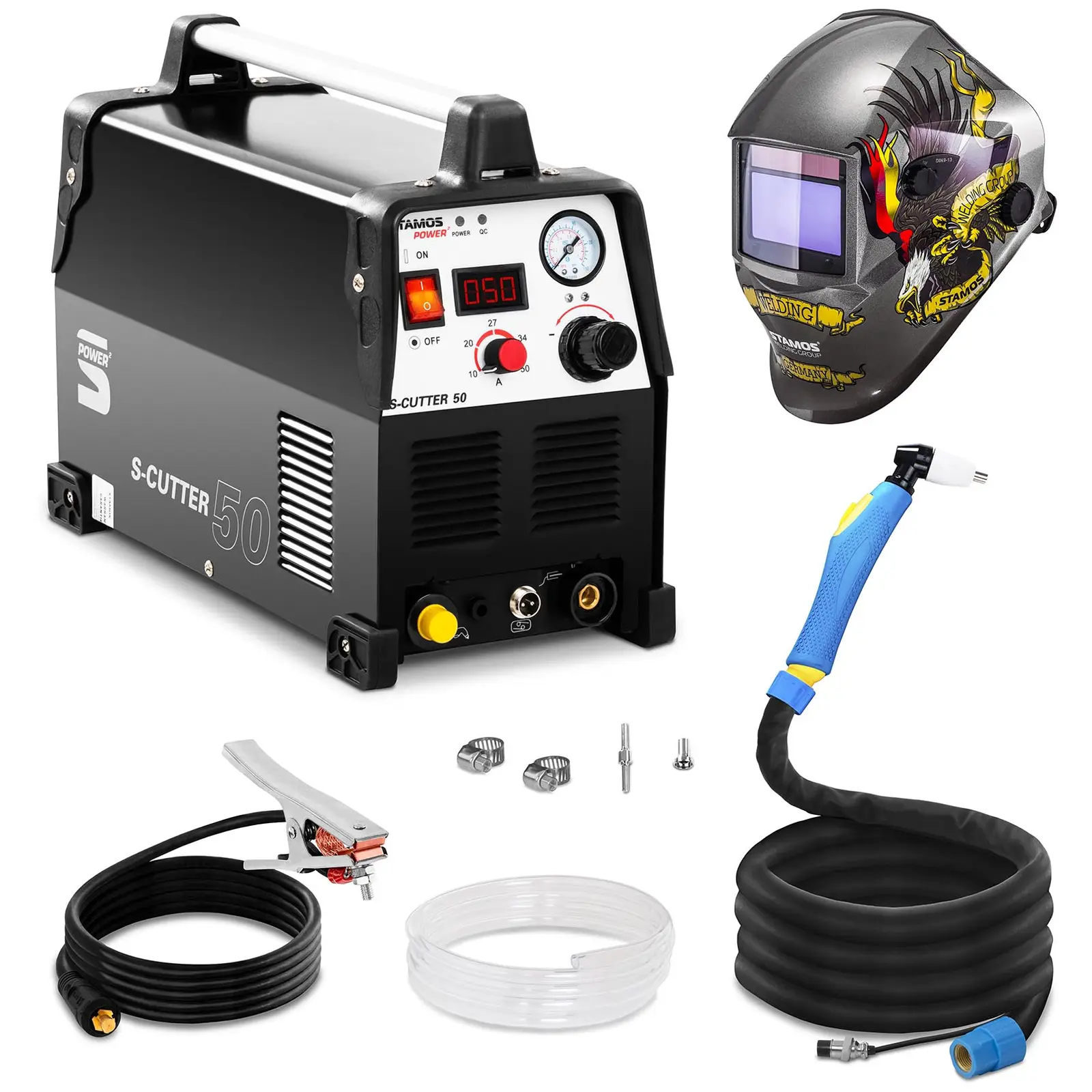 Welding Set Plasma Cutter - 50 A - 230 V - Pro + Welding helmet – Eagle Eye - ADVANCED SERIES