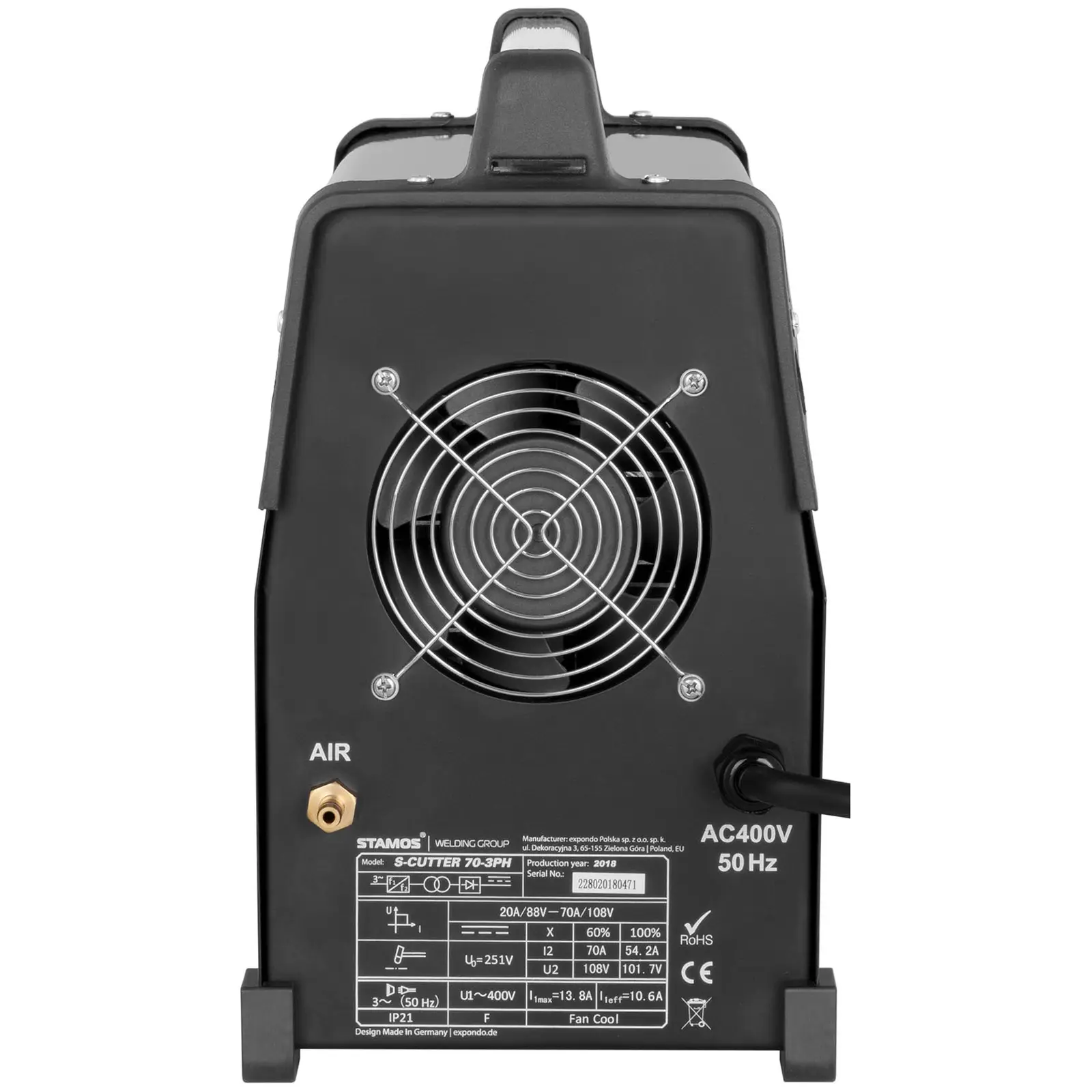 Plasmasnijder - 70 A - 400 V - Pilotontsteking + Lashelm – Carbonic – PROFESSIONAL SERIES (Gewicht: 0 kg)