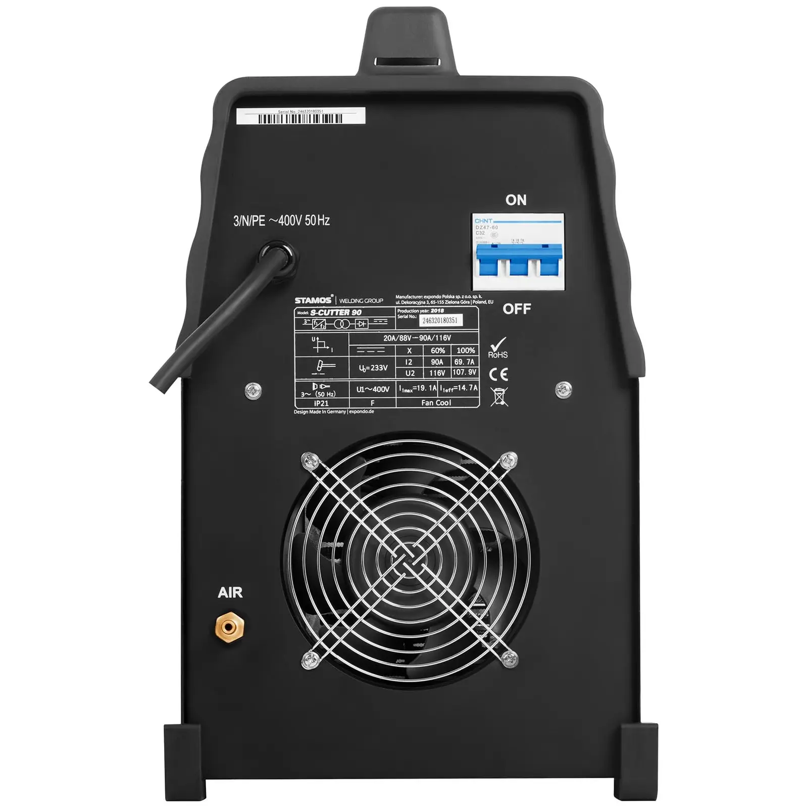 Svařovací set Plazmová řezačka - 90 A - 400 V + Svářecí helma - Carbonic - PROFESSIONAL SERIES (Hmotnost: 0 kg)