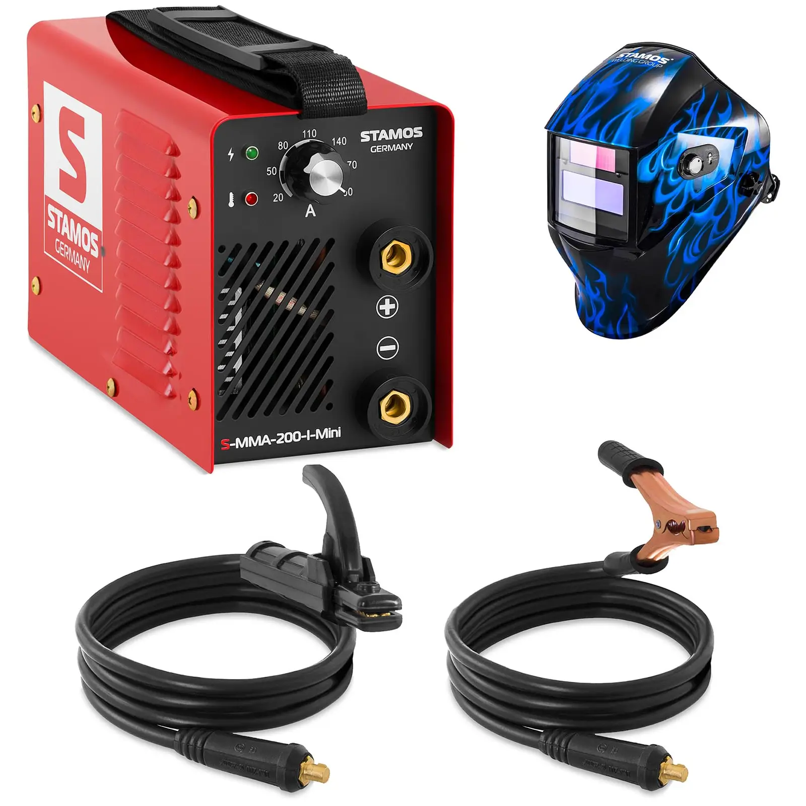 Set di saldatura Saldatrice mma - 200 A - 230 V - IGBT + Maschera da saldatore - Sub Zero - EASY SERIES