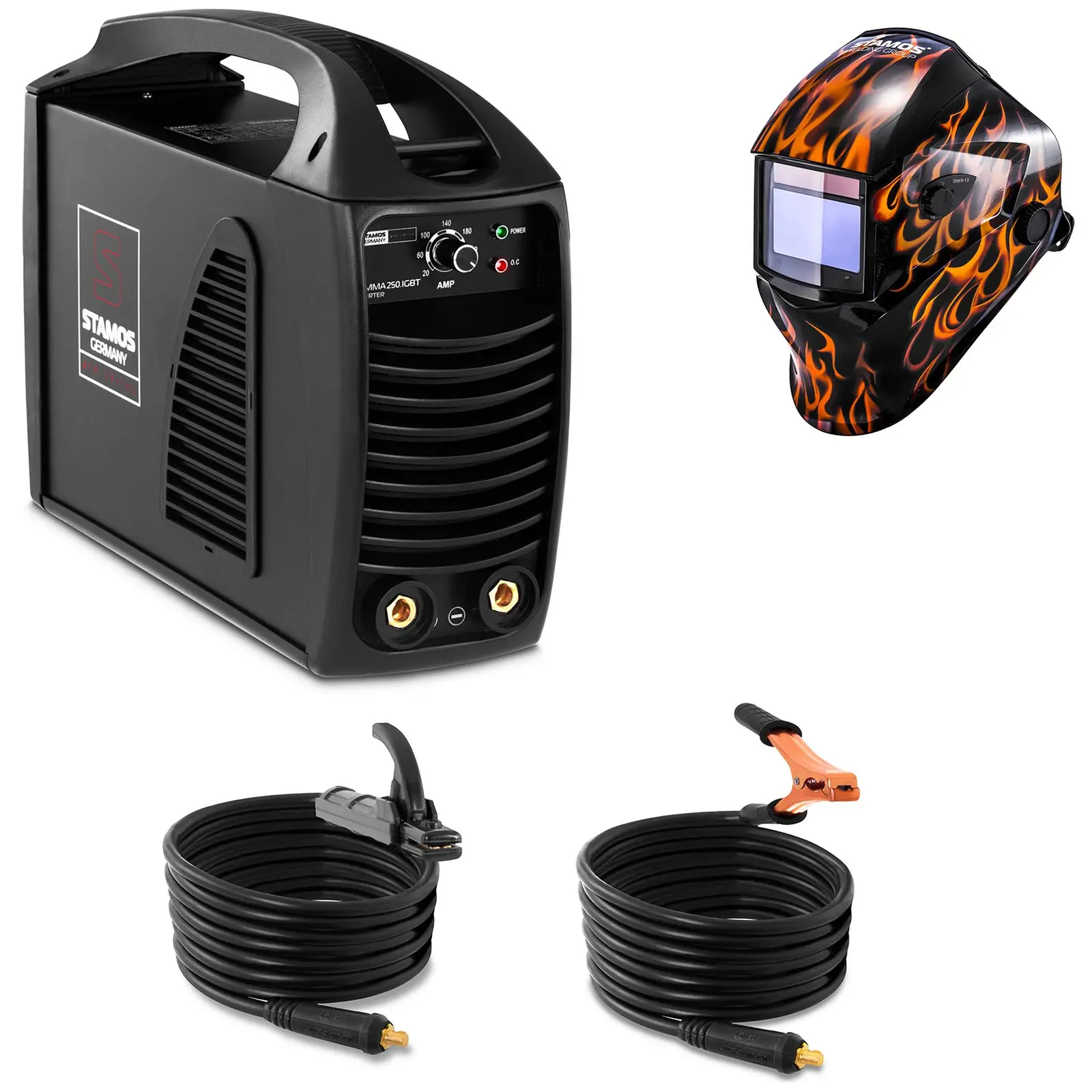 Welding Set Stick Welder - 250 A - Hot Start - IGBT + Welding helmet – Firestarter 500 - ADVANCED SERIES